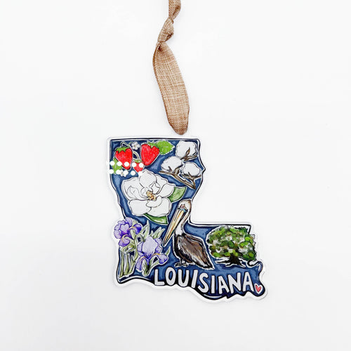 Acrylic Louisiana State Favorites Ornament- Souvenir Decor